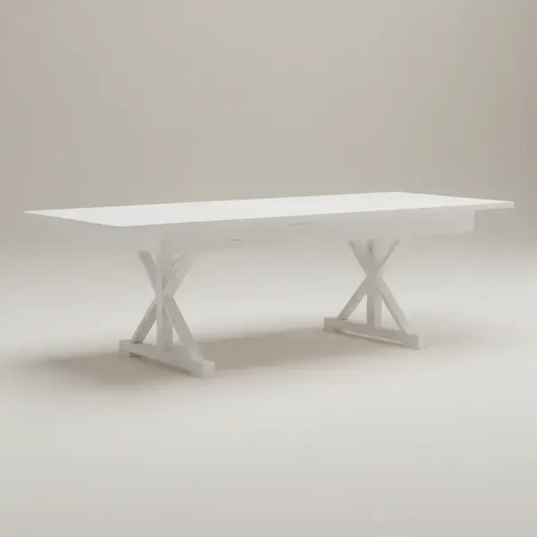 Flash Furniture XA-F-96X40-XLEGS-WH-GG