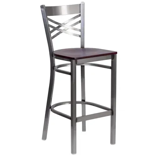 Flash Furniture XU-6F8B-CLR-BAR-MAHW-GG