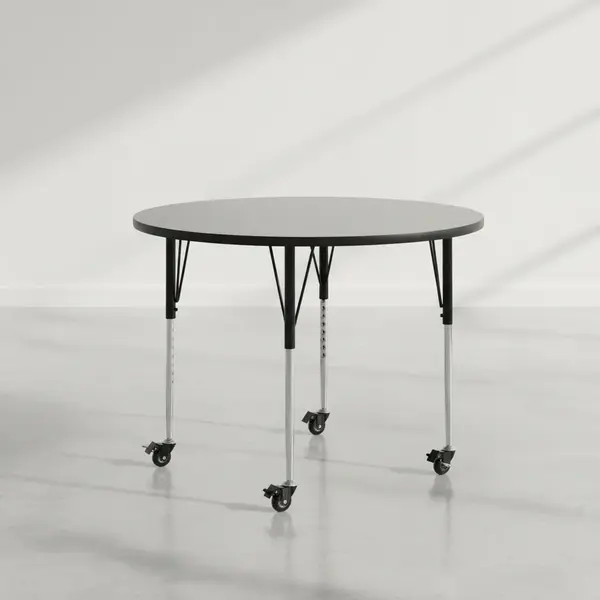 Flash Furniture XU-A42-RND-GY-T-A-CAS-GG