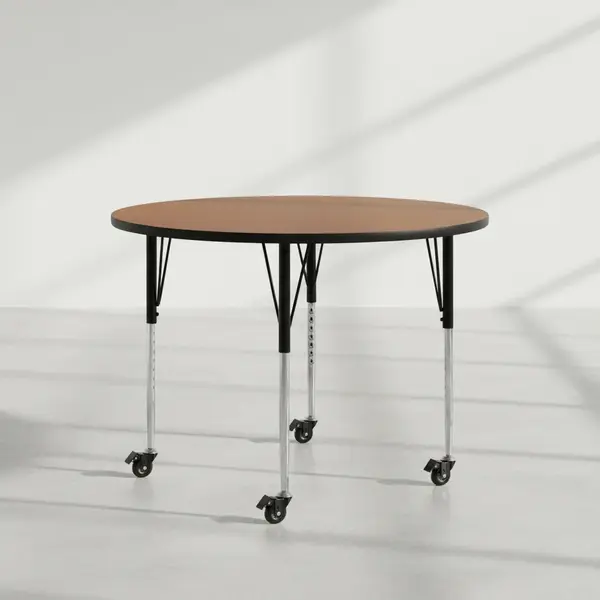 Flash Furniture XU-A42-RND-OAK-H-A-CAS-GG