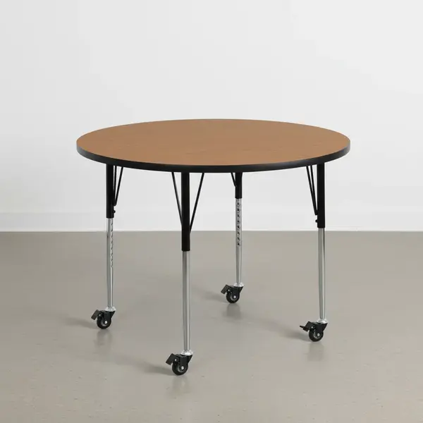 Flash Furniture XU-A42-RND-OAK-T-A-CAS-GG