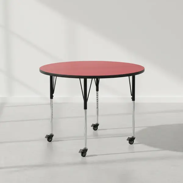 Flash Furniture XU-A42-RND-RED-T-A-CAS-GG