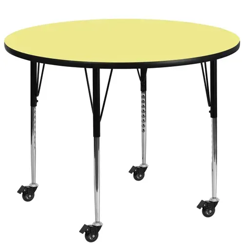 Flash Furniture XU-A42-RND-YEL-T-A-CAS-GG