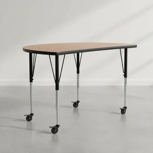 Flash Furniture XU-A48-HCIRC-OAK-T-A-CAS-GG