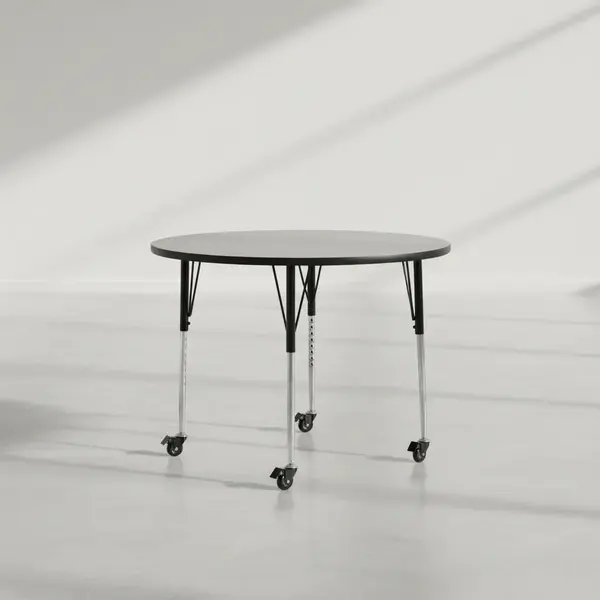 Flash Furniture XU-A48-RND-GY-H-A-CAS-GG