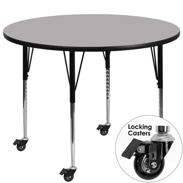 Flash Furniture XU-A48-RND-GY-T-A-CAS-GG