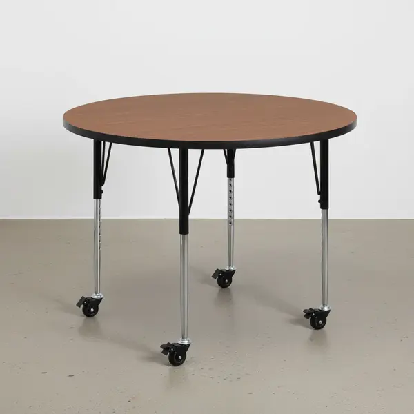 Flash Furniture XU-A48-RND-OAK-H-A-CAS-GG