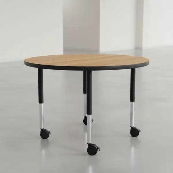 Flash Furniture XU-A48-RND-OAK-T-A-CAS-GG