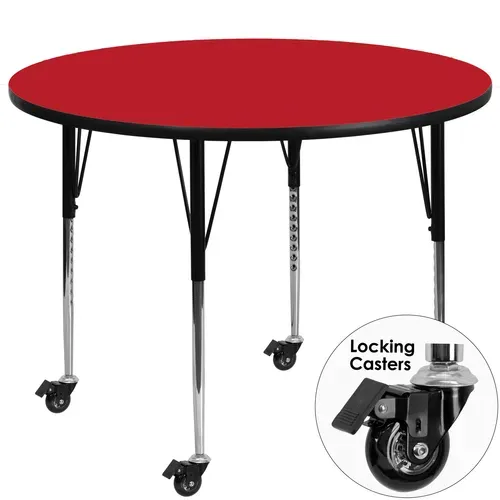 Flash Furniture XU-A48-RND-RED-H-A-CAS-GG