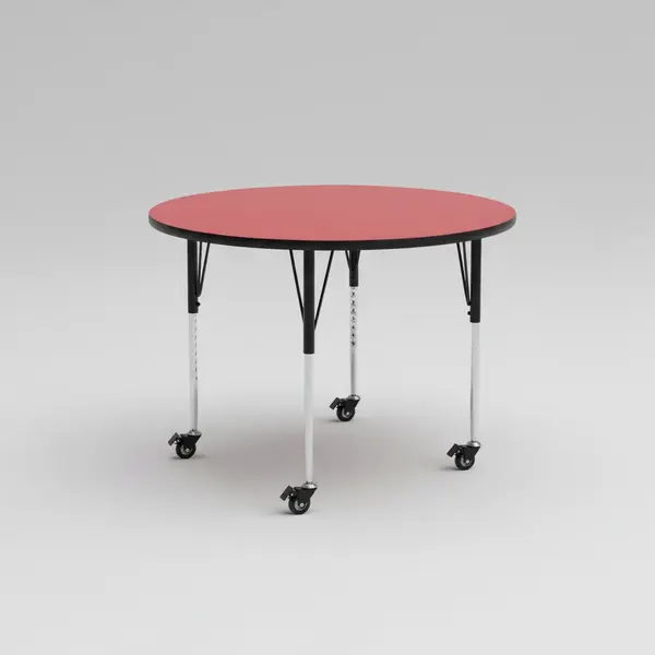 Flash Furniture XU-A48-RND-RED-H-A-CAS-GG