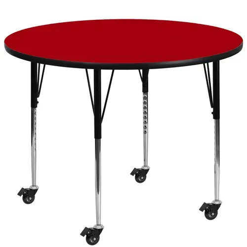 Flash Furniture XU-A48-RND-RED-T-A-CAS-GG