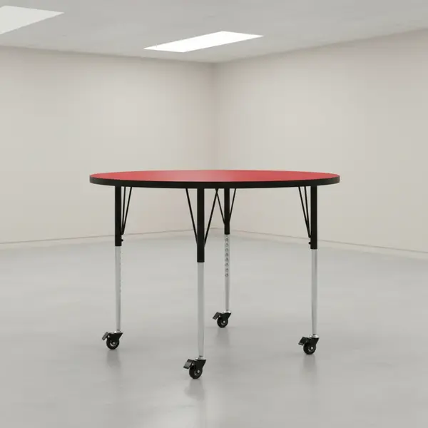 Flash Furniture XU-A48-RND-RED-T-A-CAS-GG