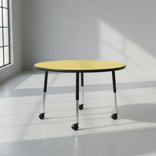 Flash Furniture XU-A48-RND-YEL-H-A-CAS-GG