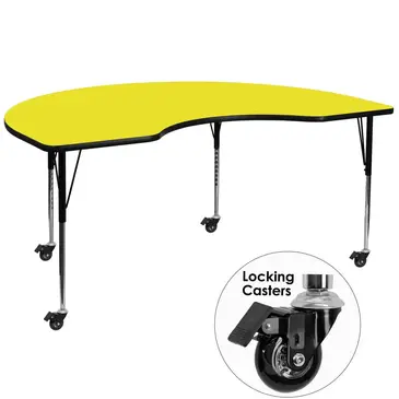 Flash Furniture XU-A4896-KIDNY-YEL-H-A-CAS-GG