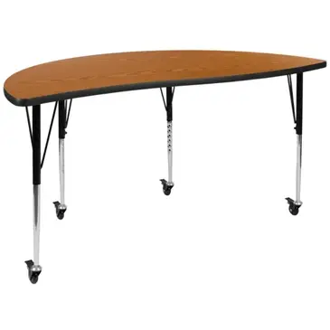 Flash Furniture XU-A60-HCIRC-OAK-T-A-CAS-GG