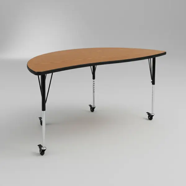 Flash Furniture XU-A60-HCIRC-OAK-T-A-CAS-GG