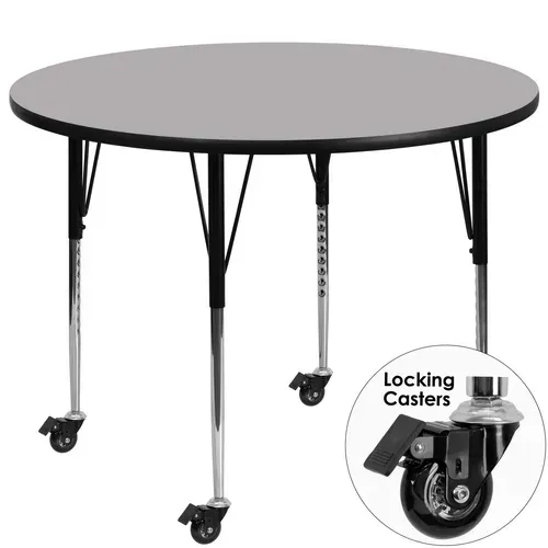 Flash Furniture XU-A60-RND-GY-T-A-CAS-GG