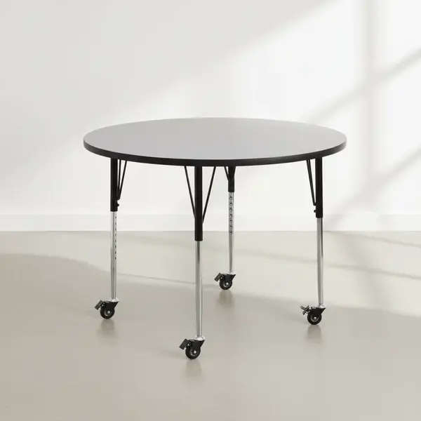 Flash Furniture XU-A60-RND-GY-T-A-CAS-GG