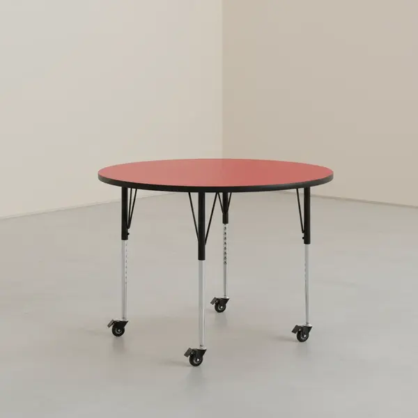 Flash Furniture XU-A60-RND-RED-T-A-CAS-GG