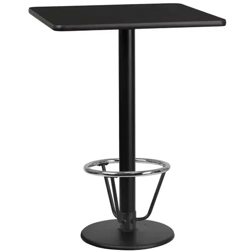 Flash Furniture XU-BLKTB-2424-TR18B-3CFR-GG