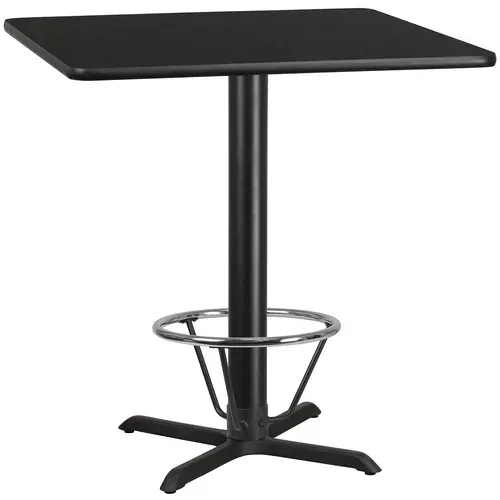 Flash Furniture XU-BLKTB-4242-T3333B-4CFR-GG