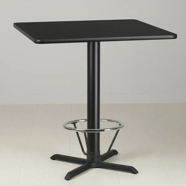 Flash Furniture XU-BLKTB-4242-T3333B-4CFR-GG