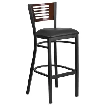Flash Furniture XU-DG-6H1B-WAL-BAR-BLKV-GG