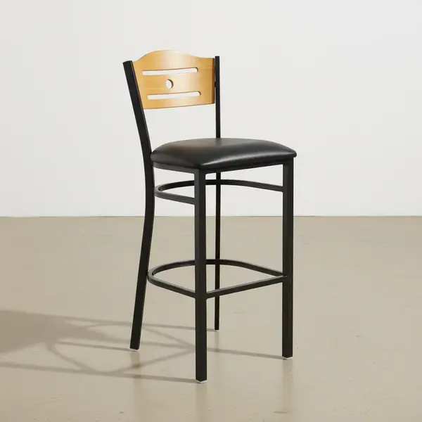 Flash Furniture XU-DG-6H3B-SLAT-BAR-BLKV-GG