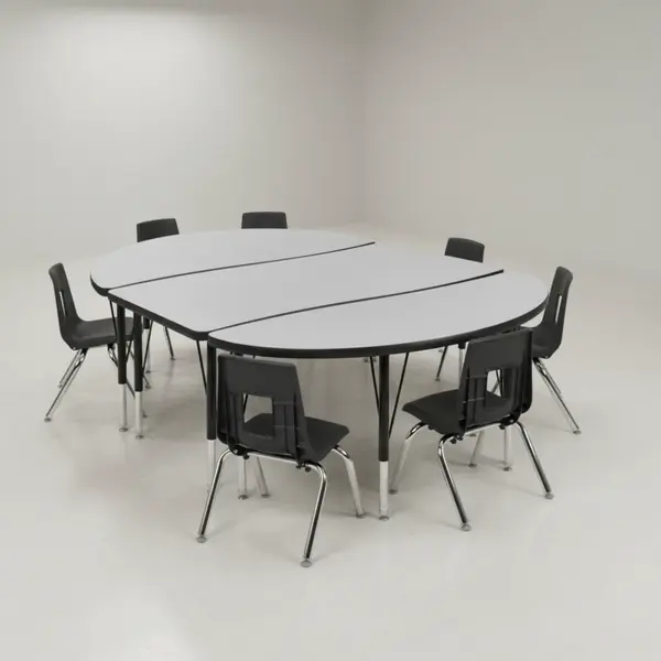 Flash Furniture XU-GRP-12CH-A3048CON-48-GY-T-P-GG