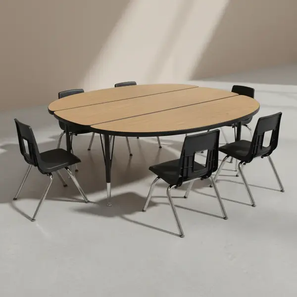 Flash Furniture XU-GRP-12CH-A3048CON-48-OAK-T-P-GG