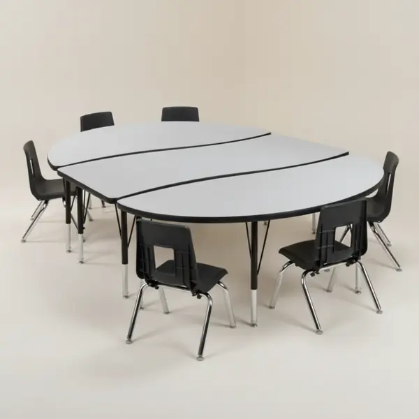 Flash Furniture XU-GRP-12CH-A3060CON-60-GY-T-P-GG