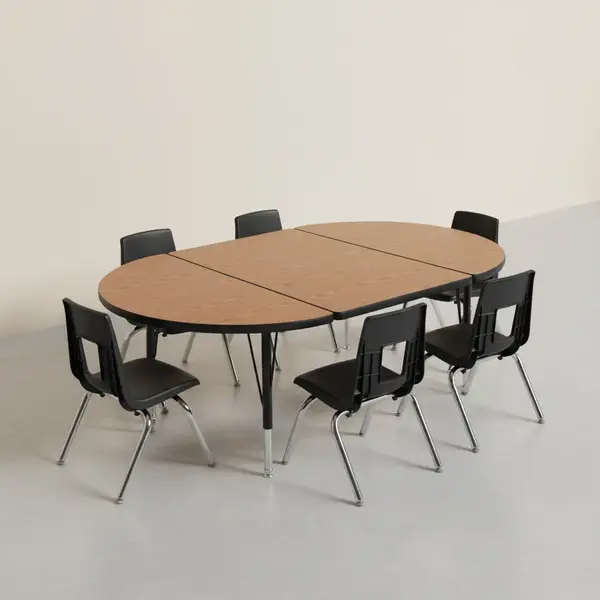 Flash Furniture XU-GRP-14CH-A3048CON-48-OAK-T-P-GG