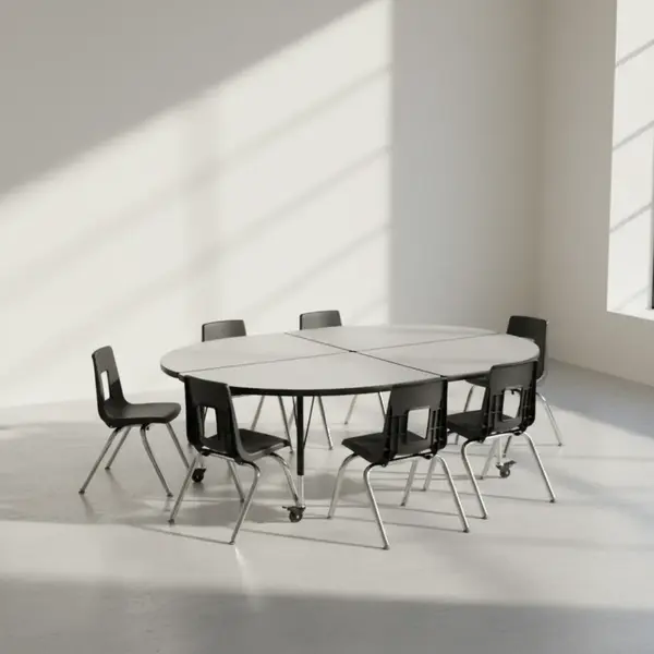 Flash Furniture XU-GRP-14CH-A3060CON-60-GY-T-P-CAS-GG