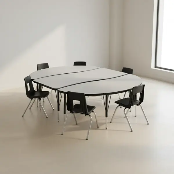 Flash Furniture XU-GRP-14CH-A3060CON-60-GY-T-P-GG