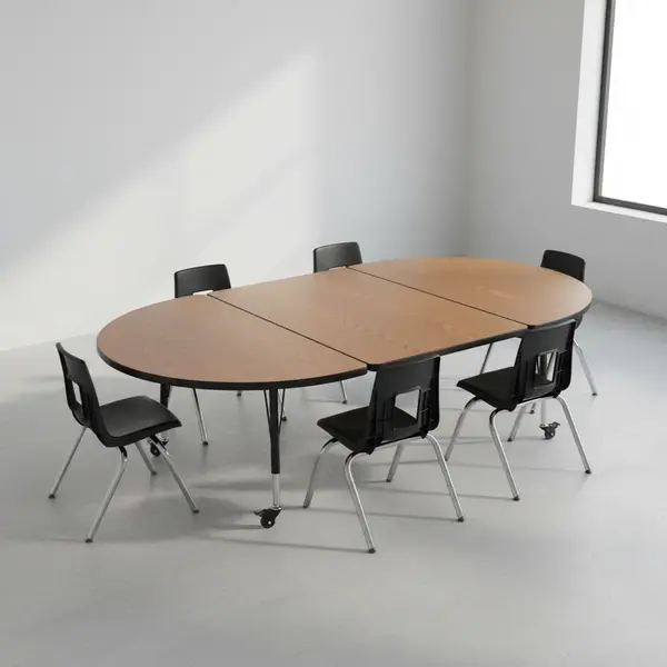 Flash Furniture XU-GRP-14CH-A3060CON-60-OAK-T-P-CAS-GG