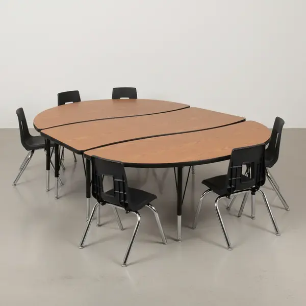 Flash Furniture XU-GRP-14CH-A3060CON-60-OAK-T-P-GG