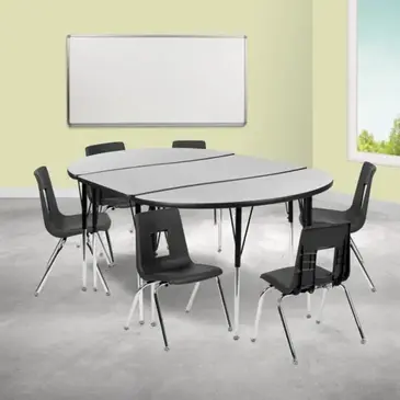 Flash Furniture XU-GRP-16CH-A3048CON-48-GY-T-A-GG
