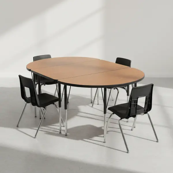 Flash Furniture XU-GRP-16CH-A3048CON-48-OAK-T-A-GG