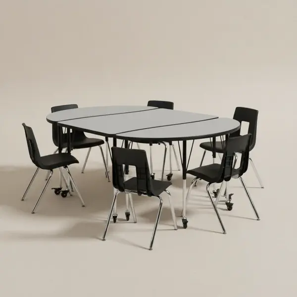 Flash Furniture XU-GRP-18CH-A3048CON-48-GY-T-A-CAS-GG