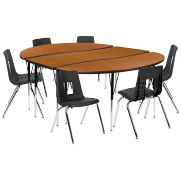 Flash Furniture XU-GRP-18CH-A3060CON-60-OAK-T-A-GG