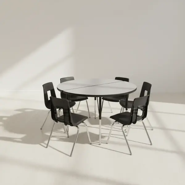 Flash Furniture XU-GRP-18CH-A48-HCIRC-GY-T-A-GG