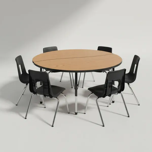 Flash Furniture XU-GRP-18CH-A60-HCIRC-OAK-T-A-GG