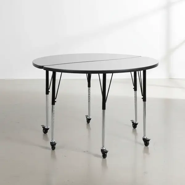 Flash Furniture XU-GRP-A48-HCIRC-GY-T-A-CAS-GG