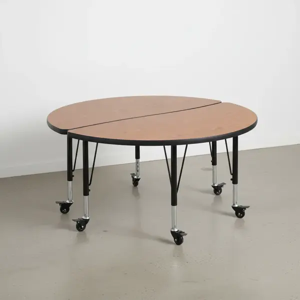 Flash Furniture XU-GRP-A48-HCIRC-OAK-T-P-CAS-GG