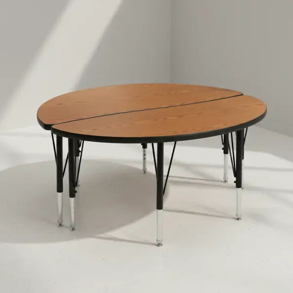 Flash Furniture XU-GRP-A48-HCIRC-OAK-T-P-GG