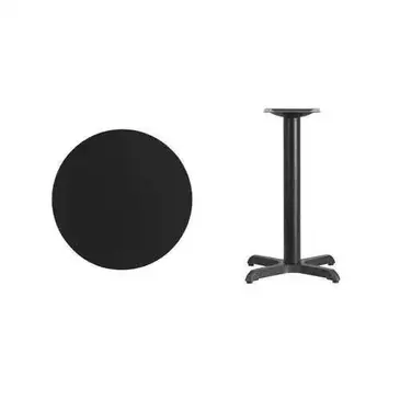 Flash Furniture XU-RD-24-BLKTB-T2222-GG