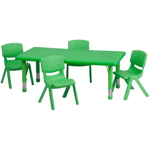 Flash Furniture YU-YCX-0013-2-RECT-TBL-GREEN-R-GG