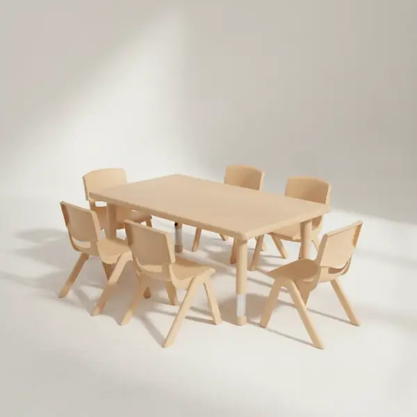 Flash Furniture YU-YCX-0013-2-RECT-TBL-NAT-E-GG