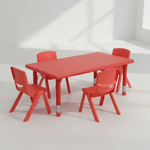 Flash Furniture YU-YCX-0013-2-RECT-TBL-RED-R-GG