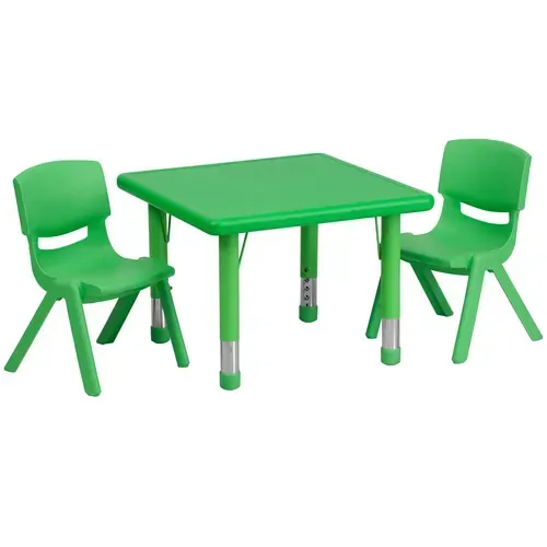 Flash Furniture YU-YCX-0023-2-SQR-TBL-GREEN-R-GG